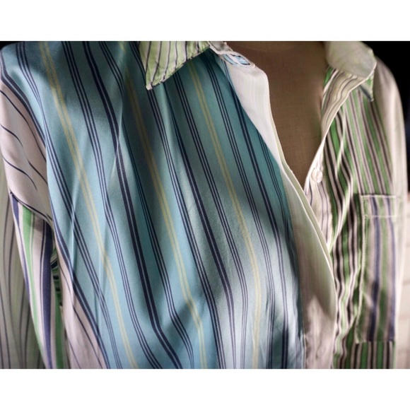 Anthropologie Alix Striped Oversized Shirt New S - Picture 5 of 12